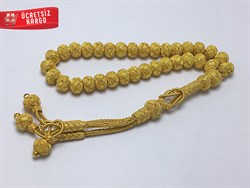 El Örmesi Altın Kaplama Bilek Boy 1000 Ayar Kazaziye Gümüş Tesbih